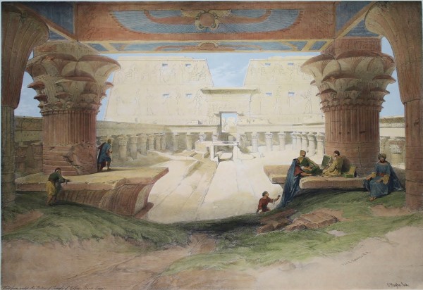 View from Under the Portico of Temple of Edfou by David Roberts